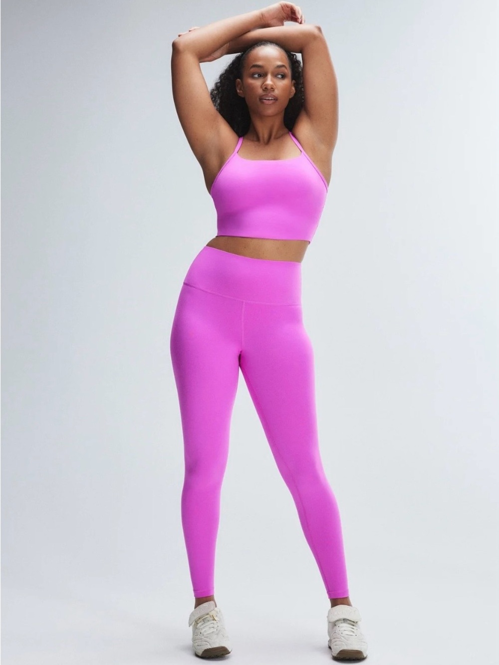 Savage X Fenty Bright Pink Seamless High-Waist Leggings & Crop Top Set
